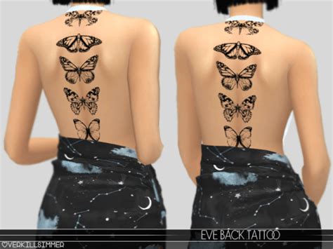 Sims 4 Eve Back Tattoo The Sims Book