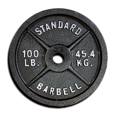 Cap Barbell Olympic Cast Iron Weight Plates Single 100 Lb Walmart