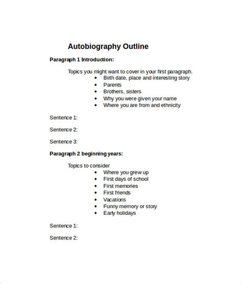 Free 11 Sample Autobiography In Pdf Ms Word