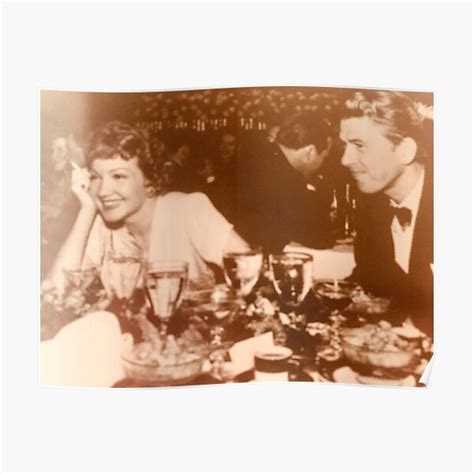 Claudette Colbert And Ronald Reagan Having Drinks Poster By Jenniferkate72 Redbubble