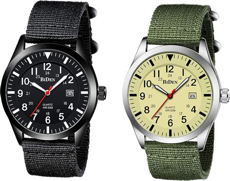 2 mens watches bundle waterproof military watches for men analog tactical wrist