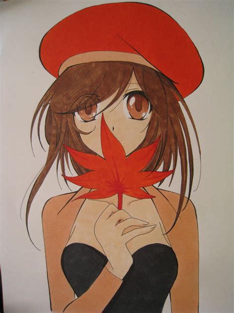 Anime Girl In Autumn By Erinnyon On Deviantart