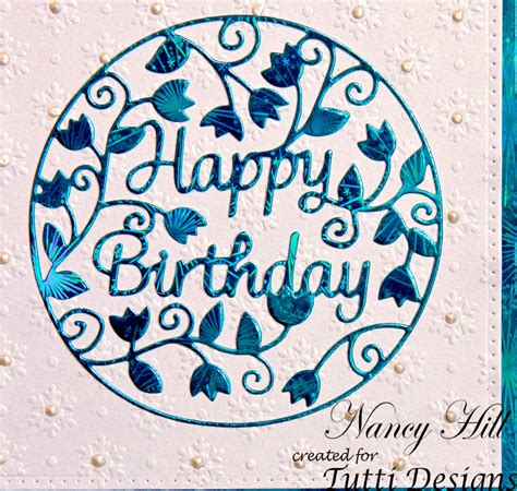 Creative Moments By Nancy Hill Happy Birthday Circle Die Card