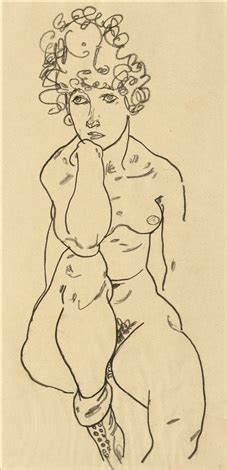 Sitzender Akt Seated Nude Von Egon Schiele Auf Artnet My Xxx Hot Girl