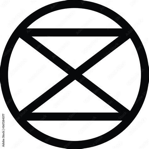 An Extinction Rebellion Simbol Icon Vector Black On White Stock Vector Adobe Stock