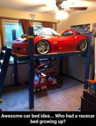 awesome car bed idea    racecar bed growing  awesome car