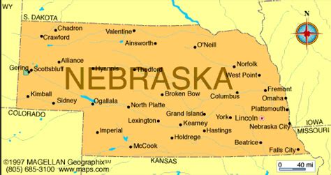 Nebraska Map Infoplease