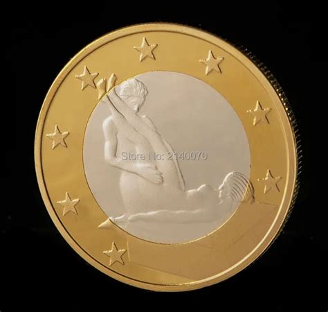 New Arrived Funny Sex Souvenir Coins Replica Gold Coin Classic Euro Decorative Metal Crafts Coin