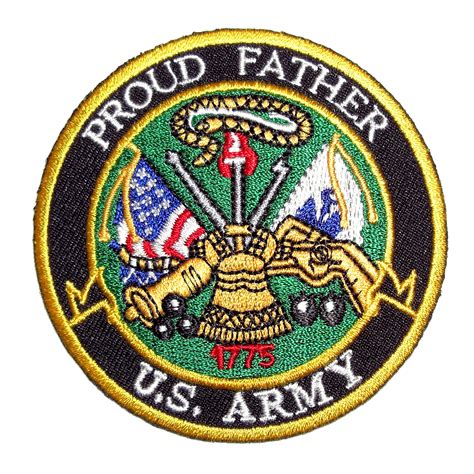 Patriotic Proud Father Us Army Embroidered Patch Quality Biker Patches
