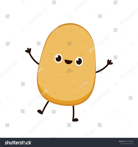 Potato Character Design Potato Vector Wallpaper Stock Vector Royalty