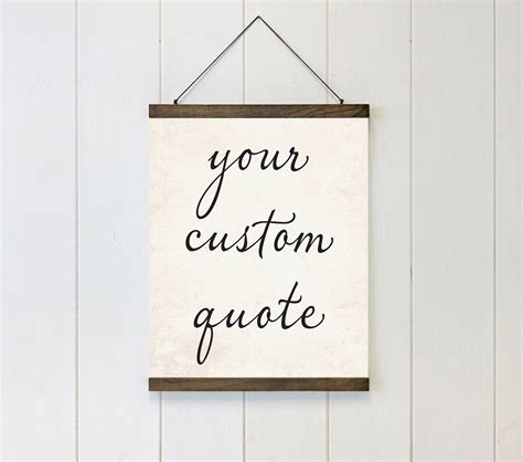 Custom Quote Hanging Canvas Wall Decor Create Your Own Etsy Hanging