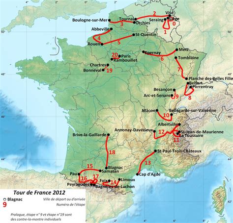 Filecarte Du Tracé Du Tour De France 2012 Wikimedia Commons