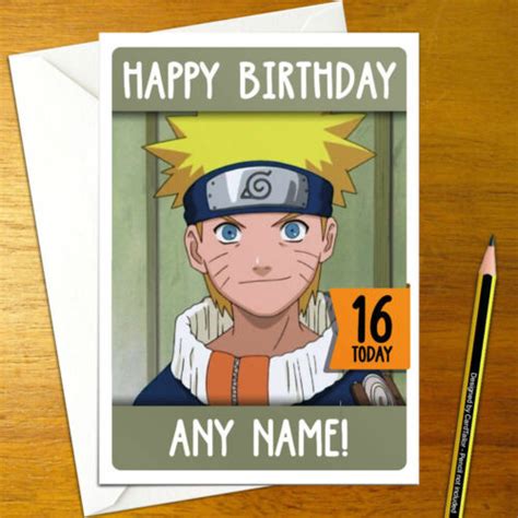 Naruto Personalised Birthday Card A5 Anime Manga Ninja Shippuden Sasuke Sakura Ebay