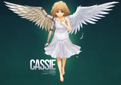 safebooru 1girl 2011 angel angel wings artist name asymmetrical wings barefoot blonde hair