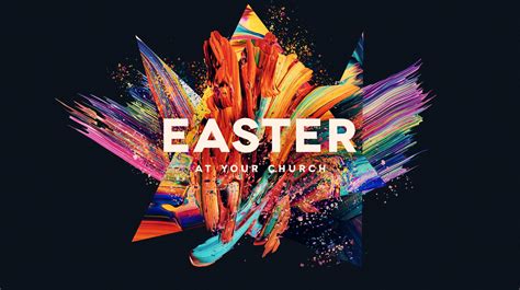 Easter Abstract Art Glow Neon Color Easter Graphics Easter