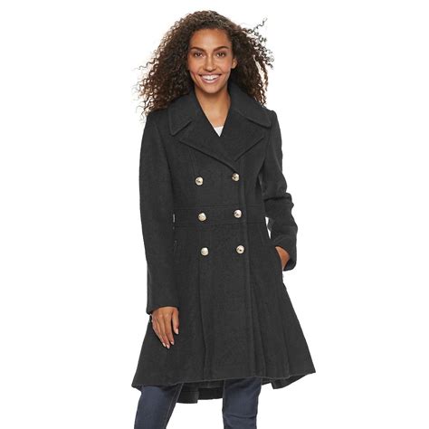 Womens Lnr Fashion Styles Fit And Flare Wool Blend Coat Fashion Fit