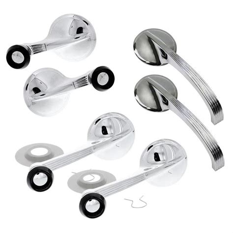 1953 1964 Chevy Car Repl Interior Door Handleswindow Cranks Set