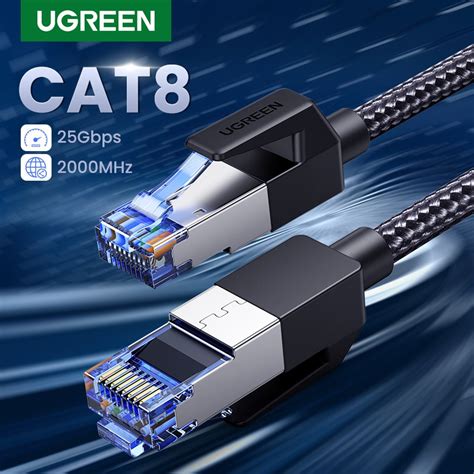 Glanics' cat 8 ethernet cable comes in 15. UGREEN Ethernet Cable CAT8 25Gbps 2000MHz CAT 8 Networking ...