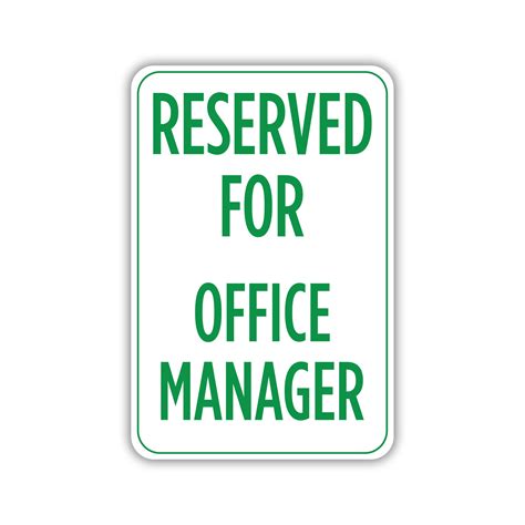 Reserved For Office Manager American Sign Company