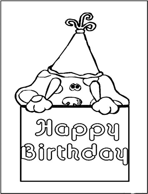 Birthday Blues Clues Coloring Pages Clip Art Library
