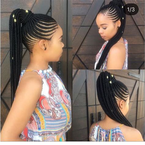 Tutorials and videos on wedding hairstyles and celebrity hairstyles. ️ @k_keitu Braided High Ponytail🌱 with accessories🌼 # ...