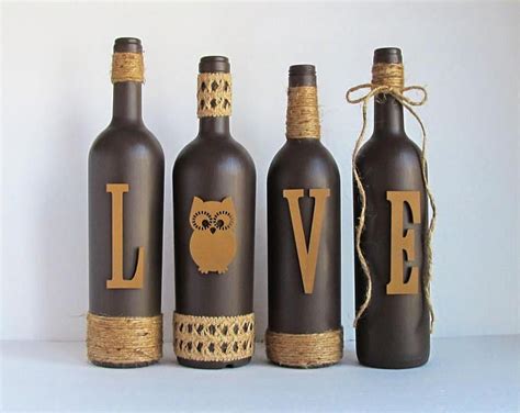 Rustic Wine Bottle Twine Wrapped Wine Bottle Decorated Wine Etsy