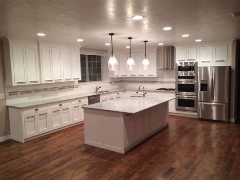 White Kitchen Cabinets With Wood Floors Cabinets