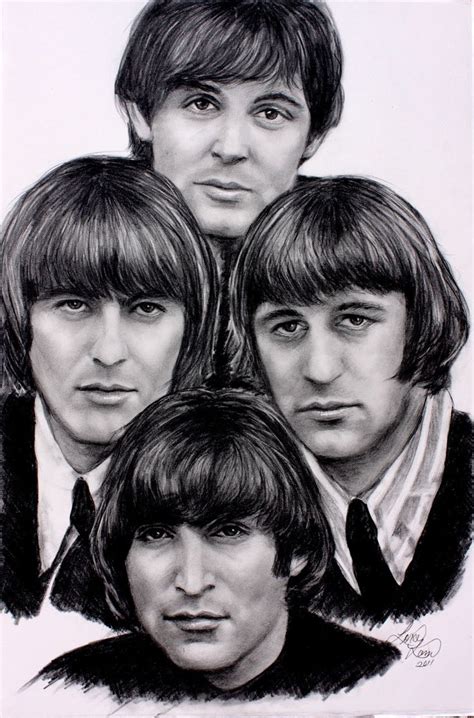 The Pencil Point The Beatles Beatles Drawing Beatles Poster The Beatles History