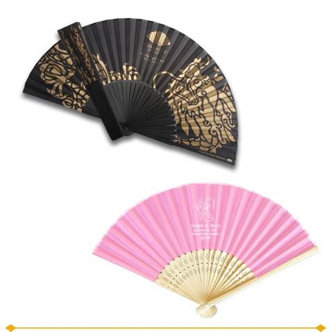 Custom Printed Folding Fans Accordion Style Paper Silk And Fabric