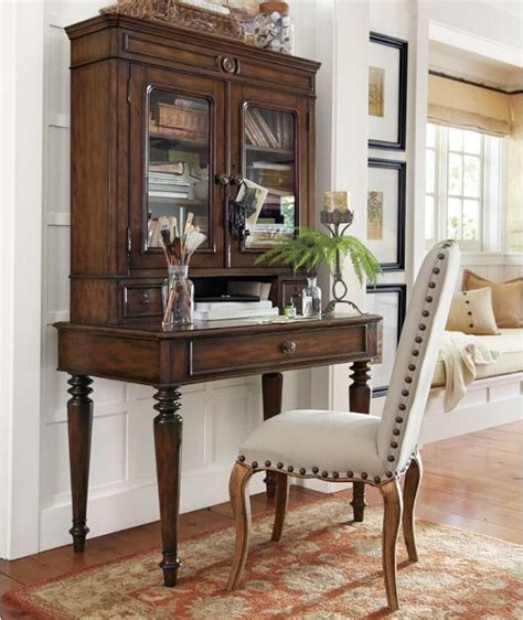 Due to its multifunctional construction, it can be used either in a vintage approach to an antique, unfinished secretary desk with a sizable hutch on top, all made out of exquisite mango wood. Aniston Desk And Hutch - Traditional - Desks And Hutches - by Pottery Barn
