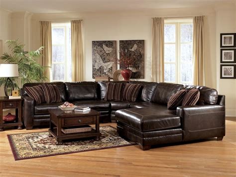 Leather Sectionals With Chaise Pierce Canyon L Shape Leather
