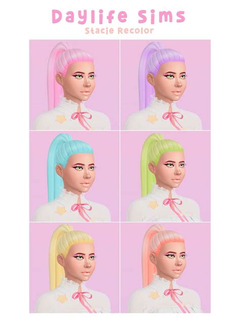Daylife Sims Stacie Hair Recolor Kawaii Whims