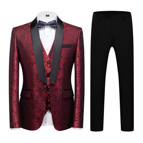 Buy Mens Tuxedo Suits Slim Fit 3 Piece Formal Skinny Tuxedo Suit Set