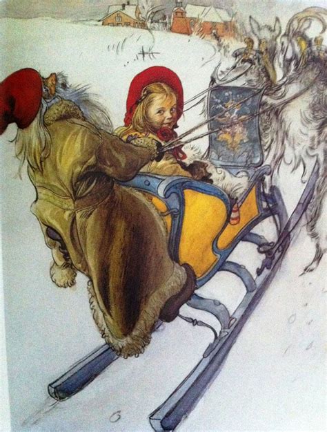 Carl Larsson Kerstis Sleigh Ride Искусство Художники Краска