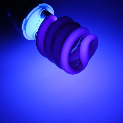 Uv Ultraviolet Spiral Low Energy Saving Cfl Light Bulb E27 Screw Black