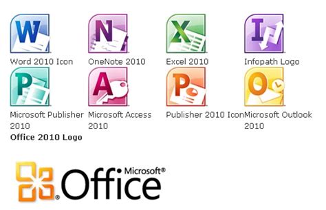 Microsoft Office 2010 Official Logos And Document Icons