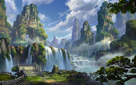 Waterfall Temple By Lin Rxmumu Submitted By