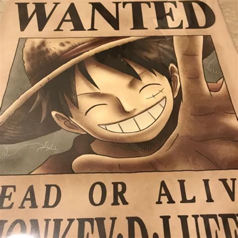 One Piece Wanted Poster Monkey D Luffy Official Mugiwara Store Limited Japan Picclick