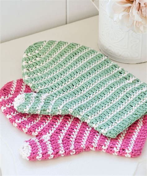 Crochet Bath Mitt Free Easy Pattern With A Thicker Yarn You Could