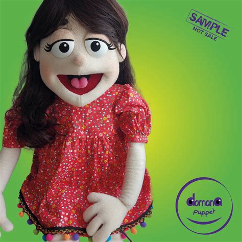 Girl Puppet Ruddy Cheeked Cute Professional Hand Rod Puppet Full Body