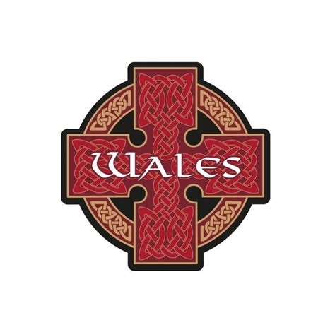 Celtic Cross Wales Sticker Ya4215 Welsh Ts