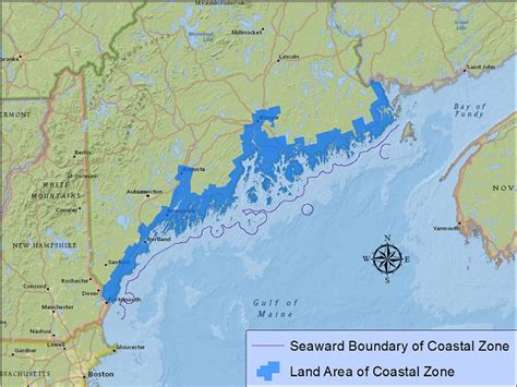 Maine Coastal Program Coastal Zone Map Maine Dept Of