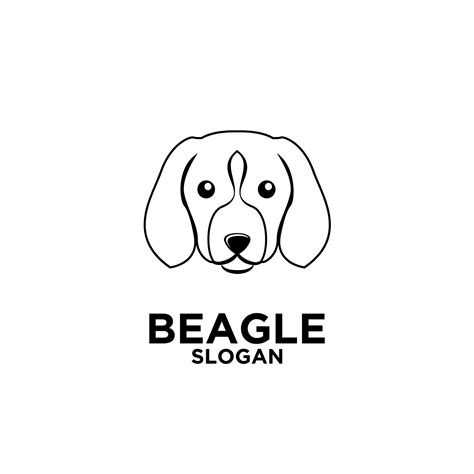 Cute Beagle Dog Head Vector Logo Pattern Template Design 2390485 Vector