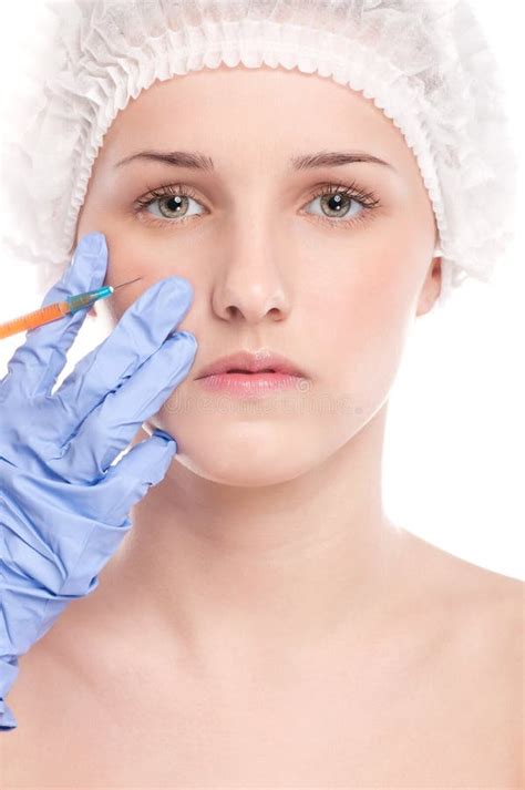 Cosmetic Botox Injection In Face Stock Photo Image Of Doctor