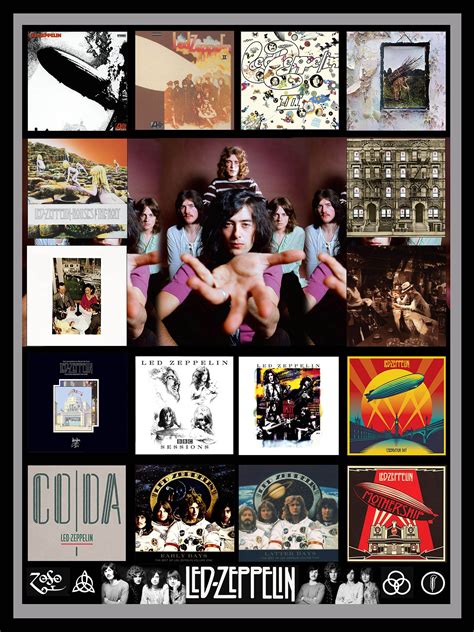 Led Zeppelin Album Covers Poster Etsy