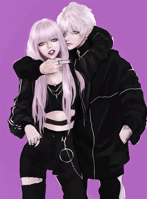 Love Anime Goth Couple Manga Couple Anime Love Couple Cute Anime