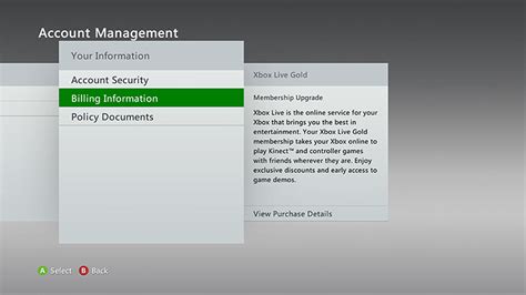 Change Or Update Xbox Live Billing Account Information