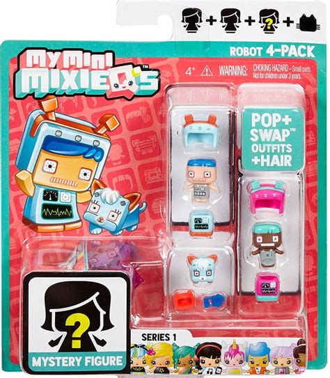 Mattel My Mini Mixieqs Series 1 Robot Minifigure 4 Pack