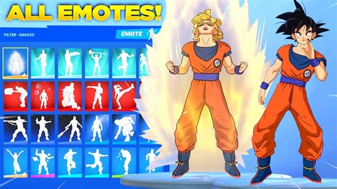 Goku Skin Showcase With All Fortnite Dances And Emotes Fortnite X