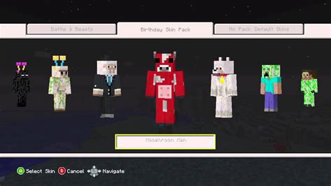 Minecraft Xbox 360 1st Birthday Skin Pack Firstlook And Review Youtube